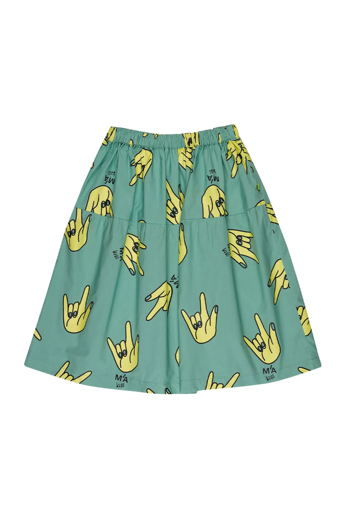 Kids Marques ' Almeida HANDS PRINT GATHERED SKIRT