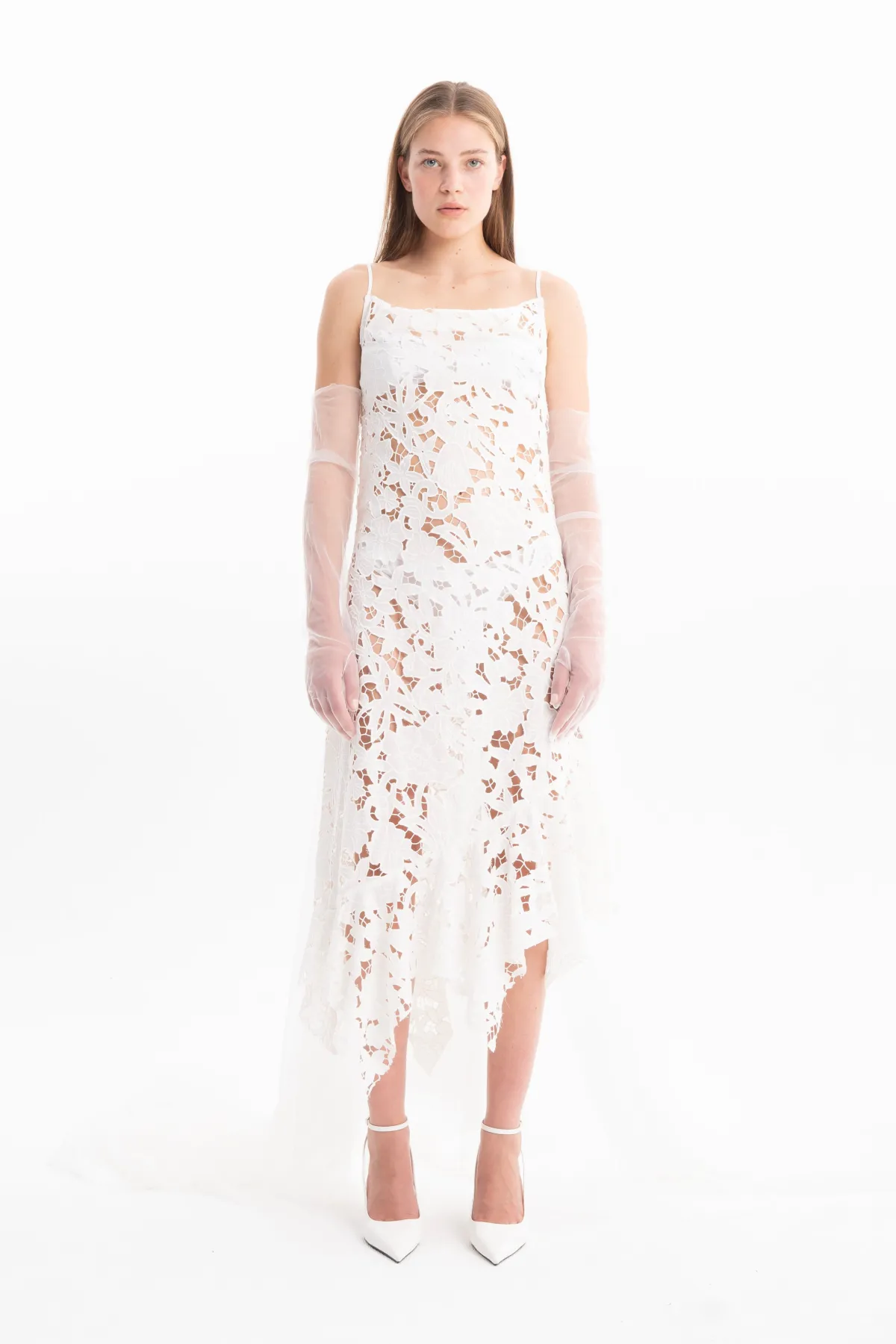 Women Marques ' Almeida EMBROIDERED STRAP DRESS WITH PEPLUM