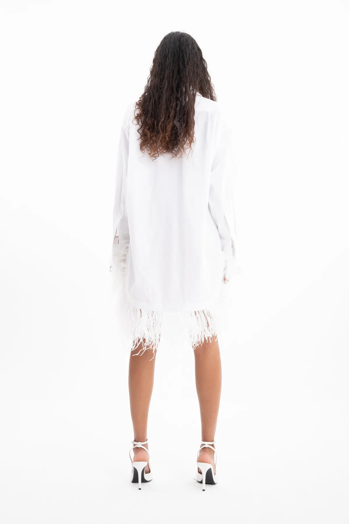 Women Marques ' Almeida FEATHER HEM SHIRT DRESS