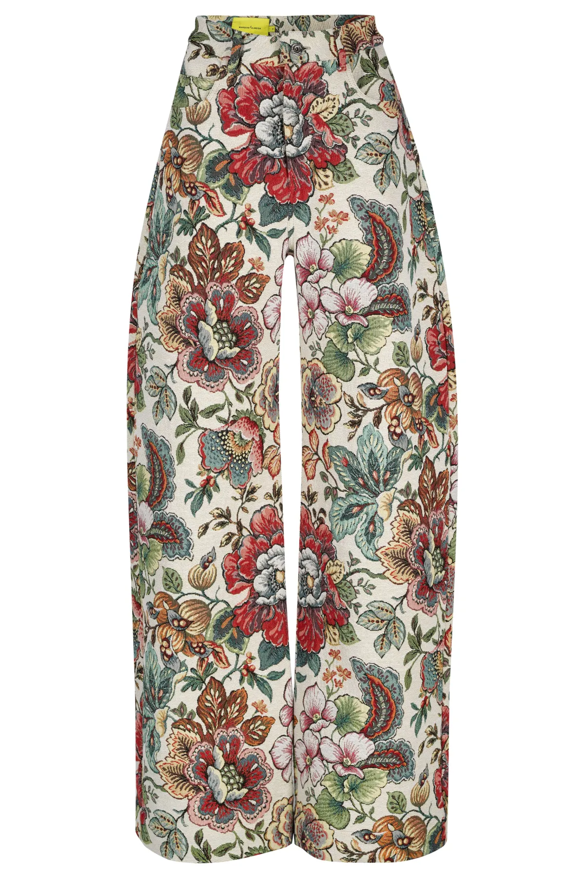 Women Marques ' Almeida WHITE FLORAL BROCADE BOYFRIEND TROUSERS