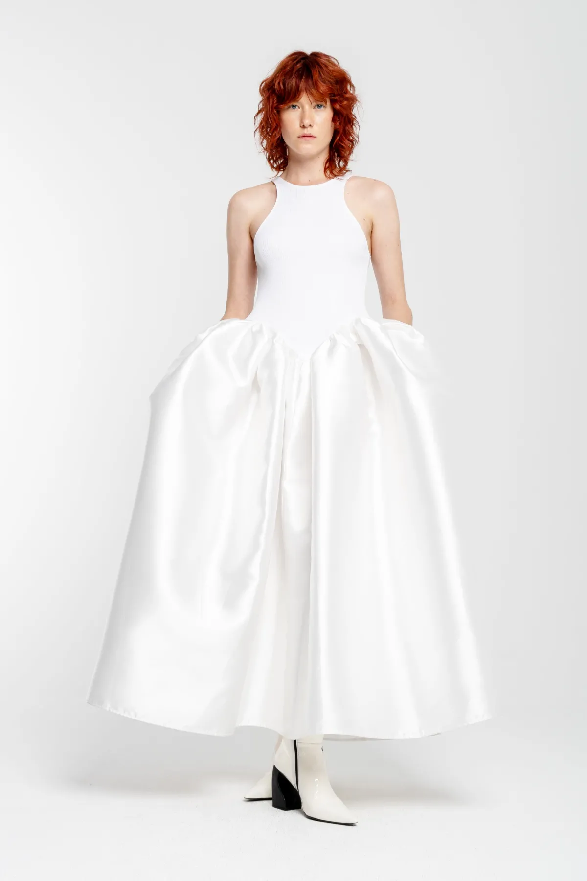 Marques ' Almeida LONG DRESS WITH FULL SKIRT