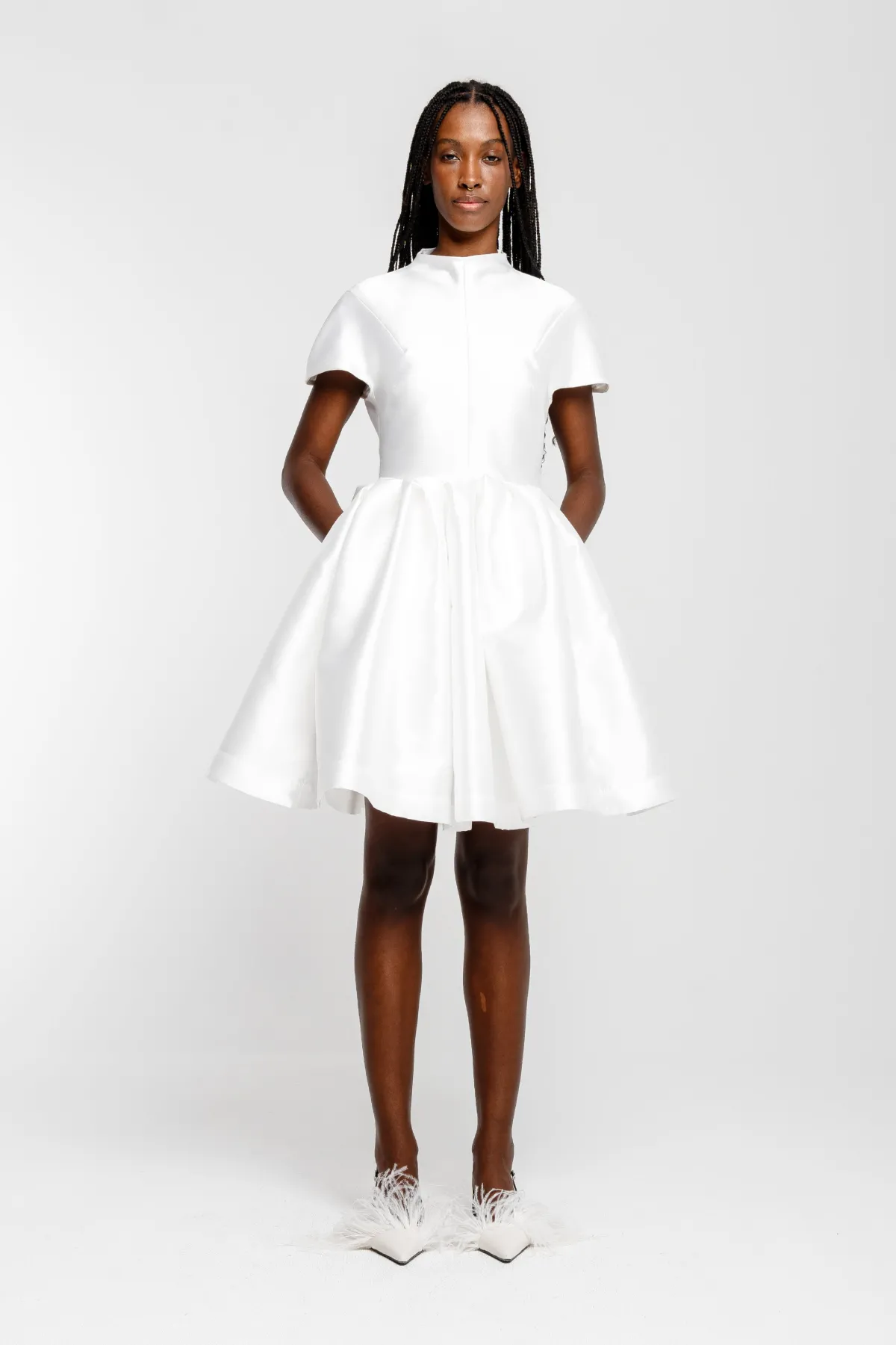 Marques ' Almeida SHORT SLEEVE PUFF SKIRT DRESS