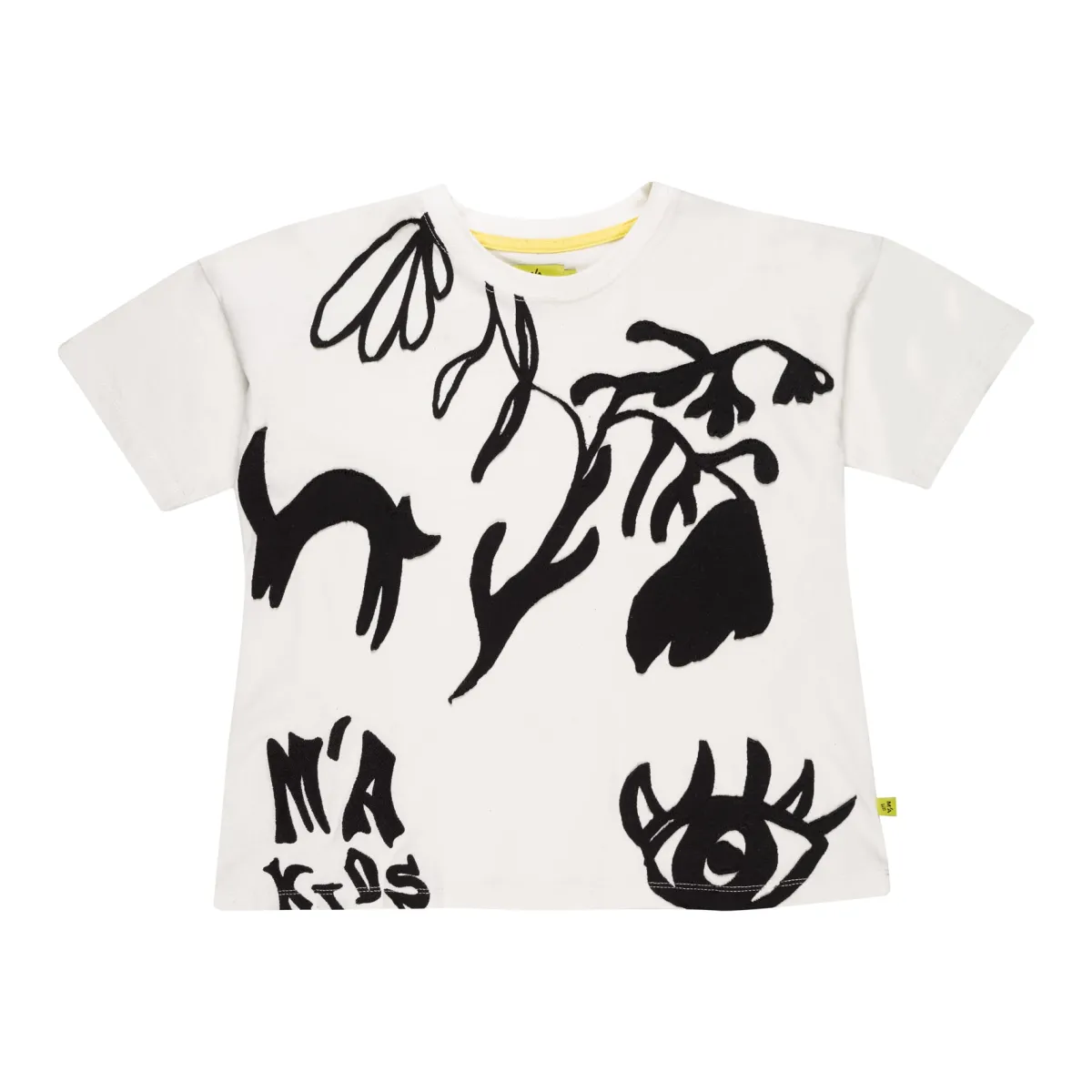 Kids Marques ' Almeida T-SHIRT WITH PATCH EMBROIDERY