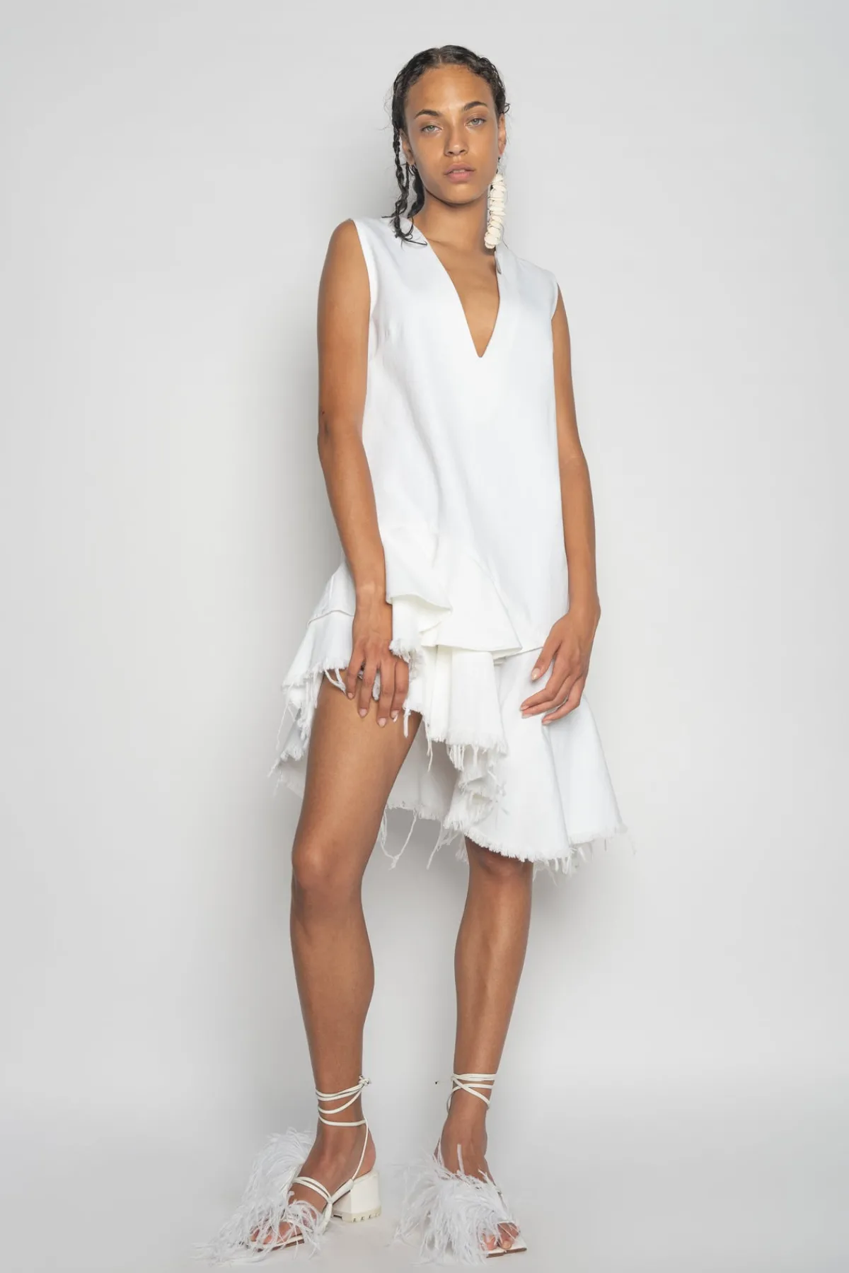 Women Marques ' Almeida V-NECK FRILL DRESS