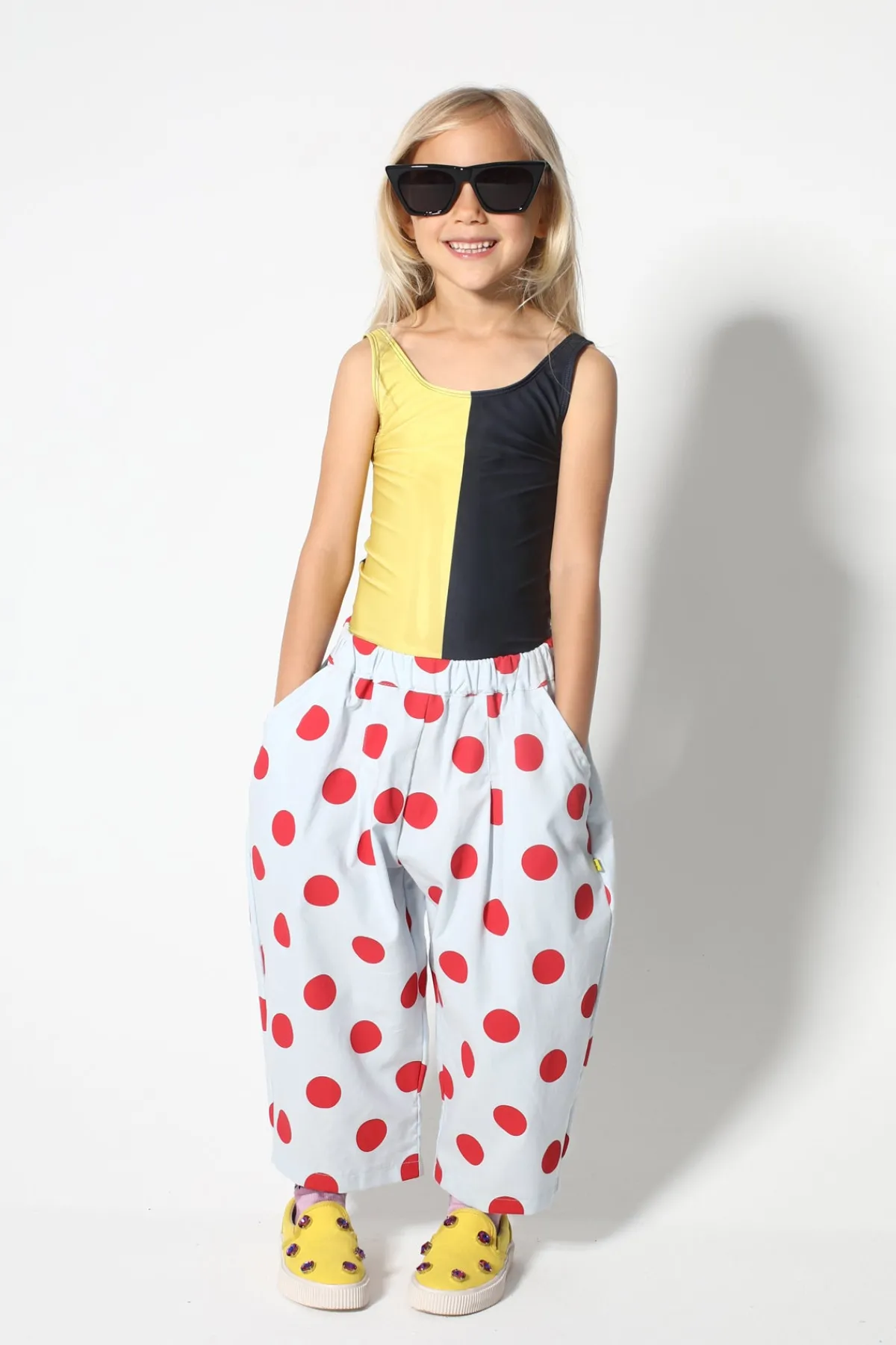 Kids Marques ' Almeida YELLOW AND BLACK SWIMSUIT