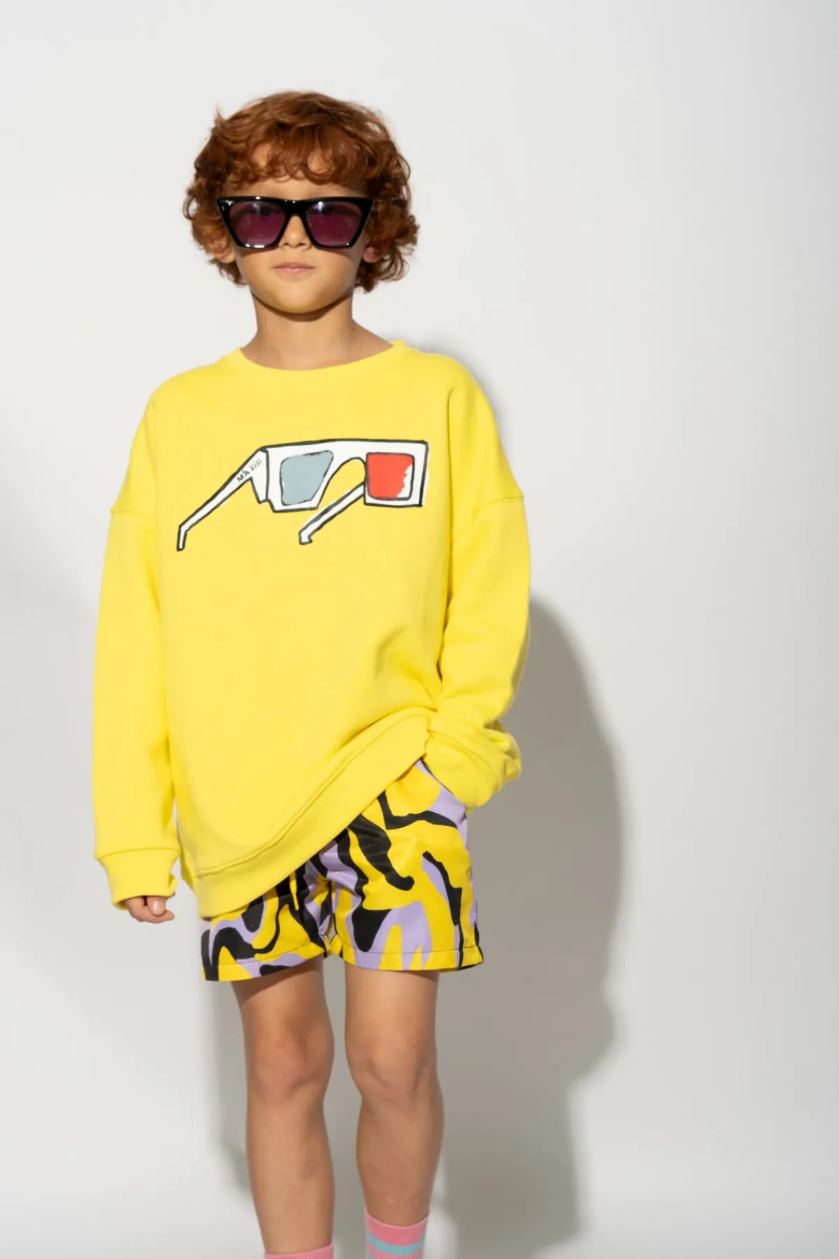 Kids Marques ' Almeida 3D GLASSES PRINT SWEATSHIRT