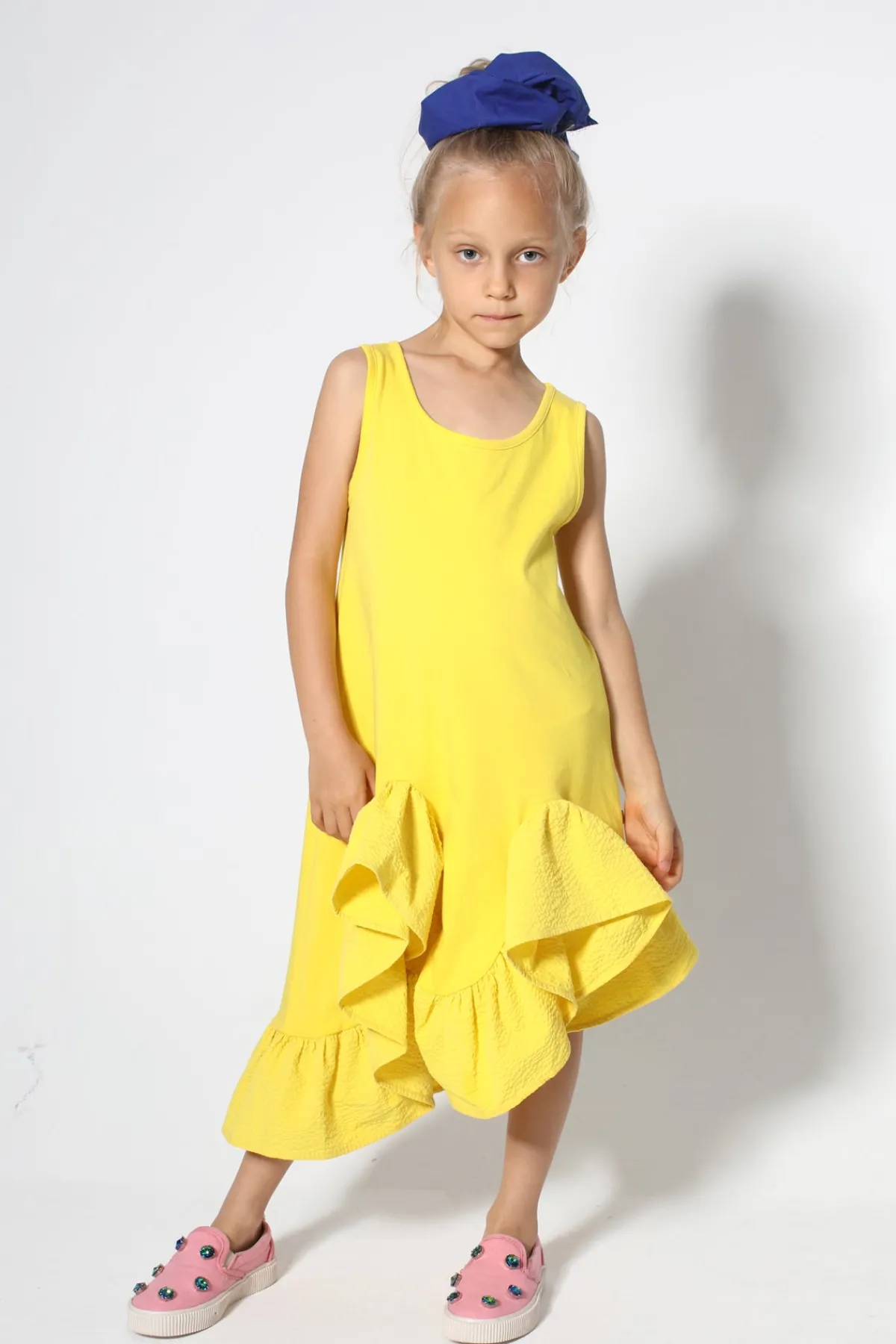 Kids Marques ' Almeida SLEEVELESS FLOUNCE DRESS